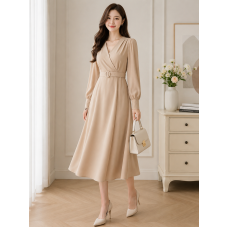 Elegant Aura Midi Dress